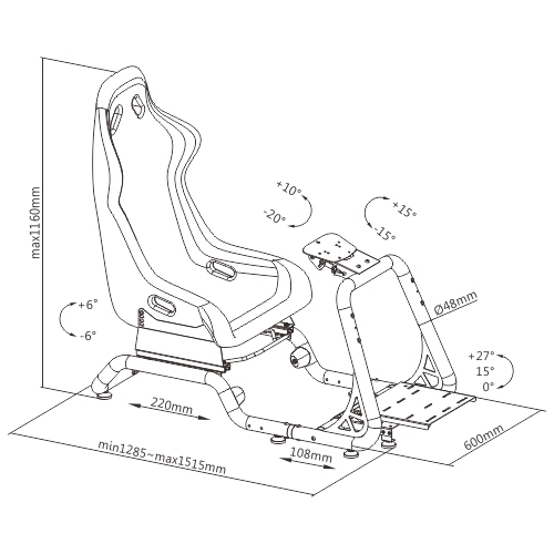 Asiento Cockpit Playseat de Carrera Gamer Macrotel