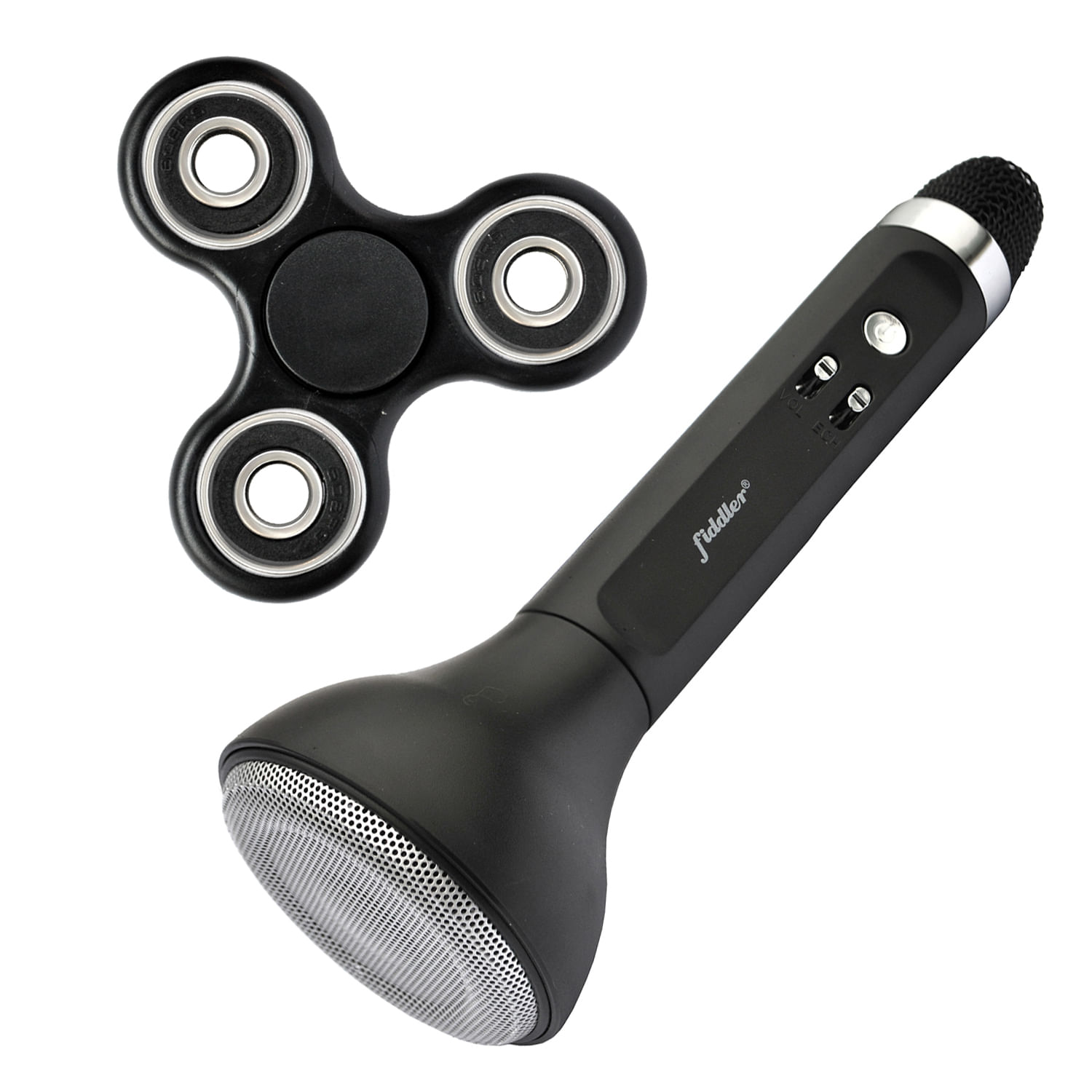 Parlante karaoke Bluetooth 8 luces con micrófono alámbrico Fiddler