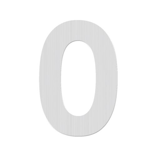 Número acero "0" metálico