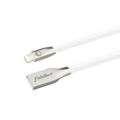 Cable iPhone Plano Lightning 2.0A Fiddler Blanco